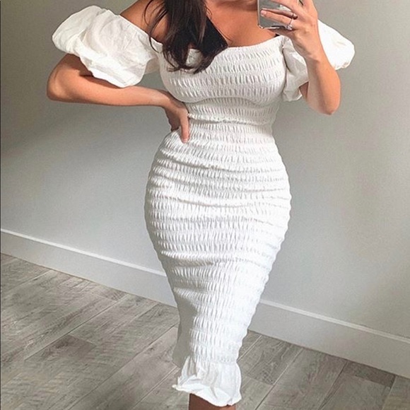 Dresses | Never Fully Dressed White Jojo Midi Dress | Poshmark